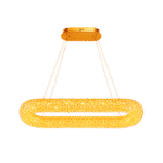 Luxury Oval Crystal Ring Pendant Light