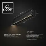 Magnetic track moving lens light 18 W - Image 2
