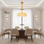 Modern Gold Crystal Ring Pendant Chandelier – LED - Image 2