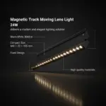 Magnetic track moving lens light 24 W - Image 2