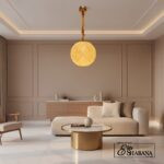 Modern Gold Crystal Globe Pendant Light – LED - Image 3