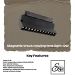 Magnetic track moving lens light 12 W - Image 2